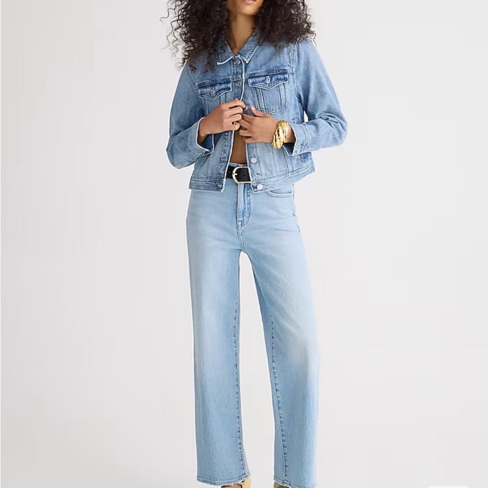 J.Crew Slim Wide Leg Jeans in Elia wash